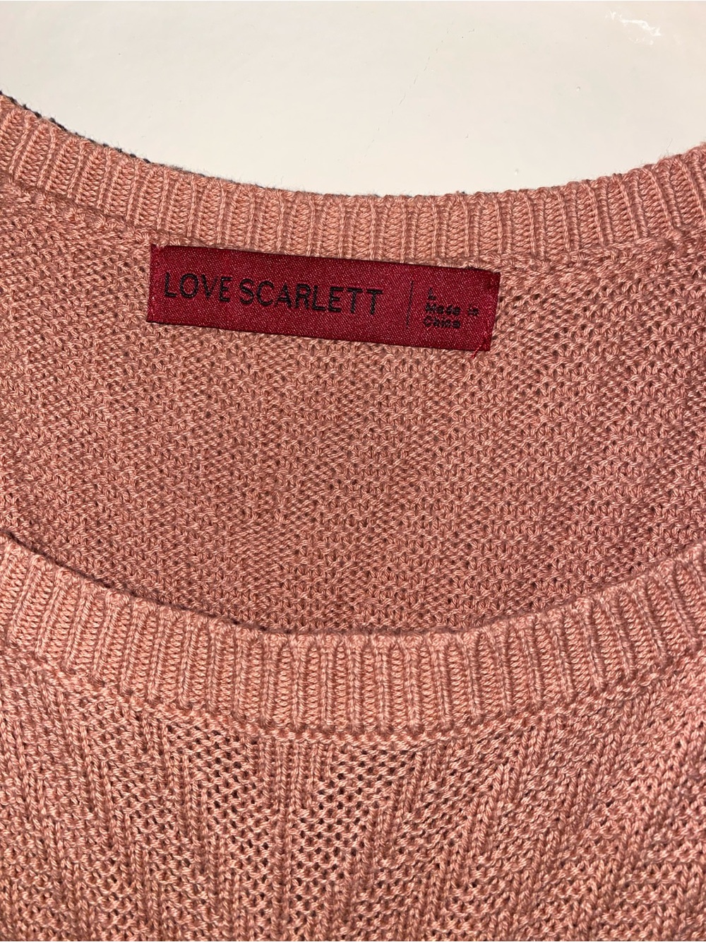 Scarlett Dusty Rose Crewneck Knit Sweater